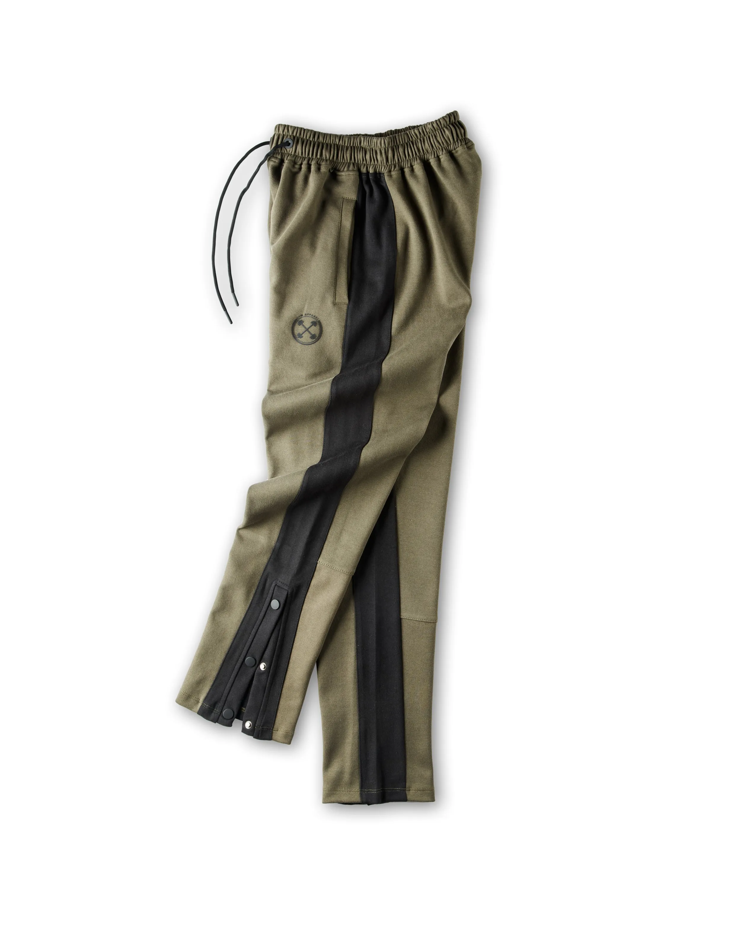 Contrast Stripe Relaxed Snap Joggers