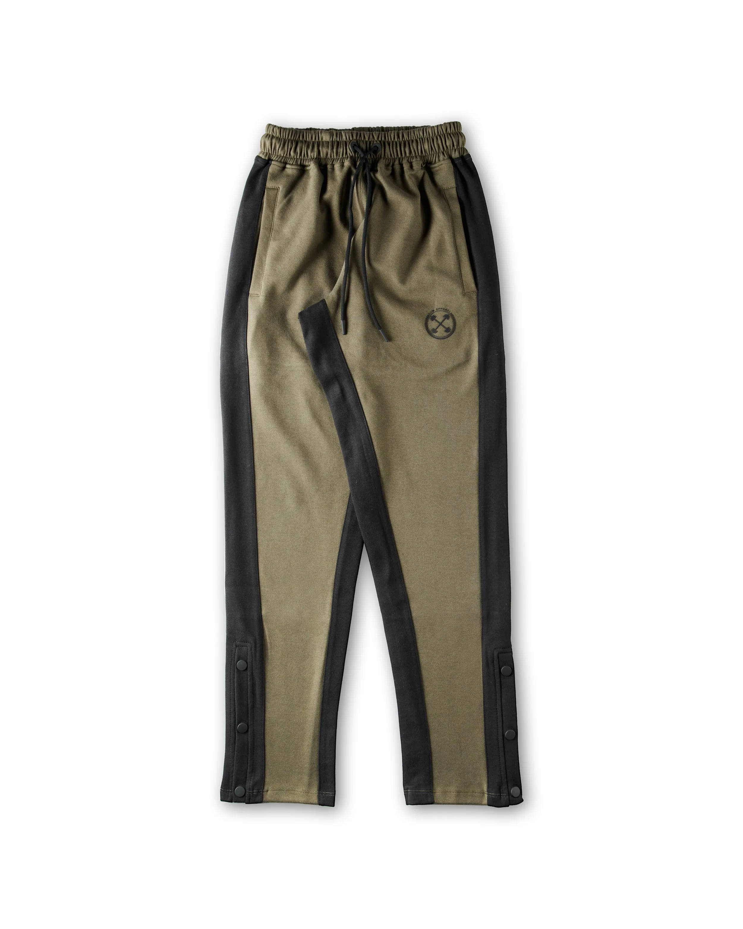 Contrast Stripe Relaxed Snap Joggers