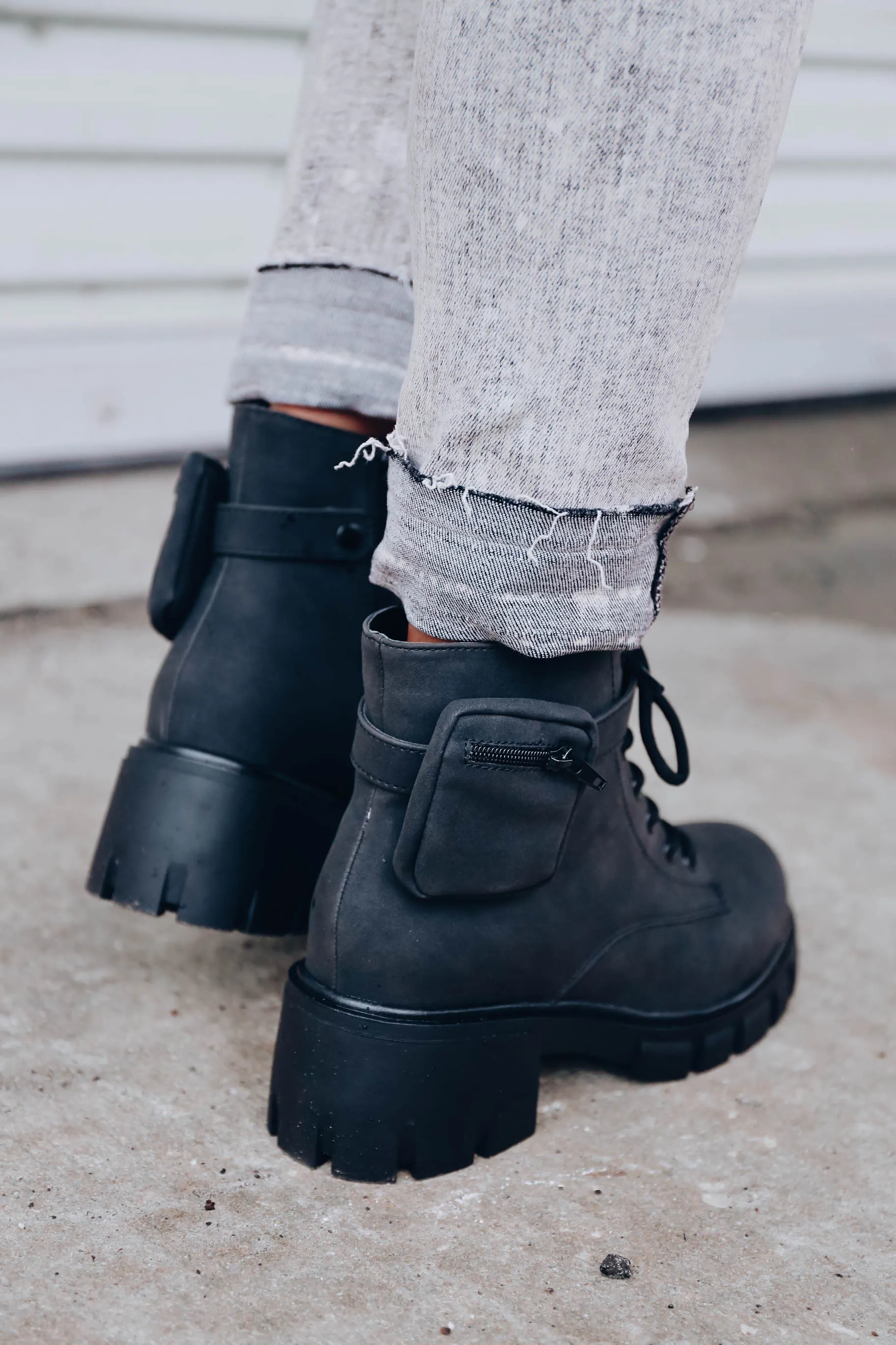 Cora Combat Boot by MIA Shoes - Black
