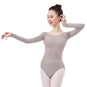 Cotton Straight Long Sleeve Leotards