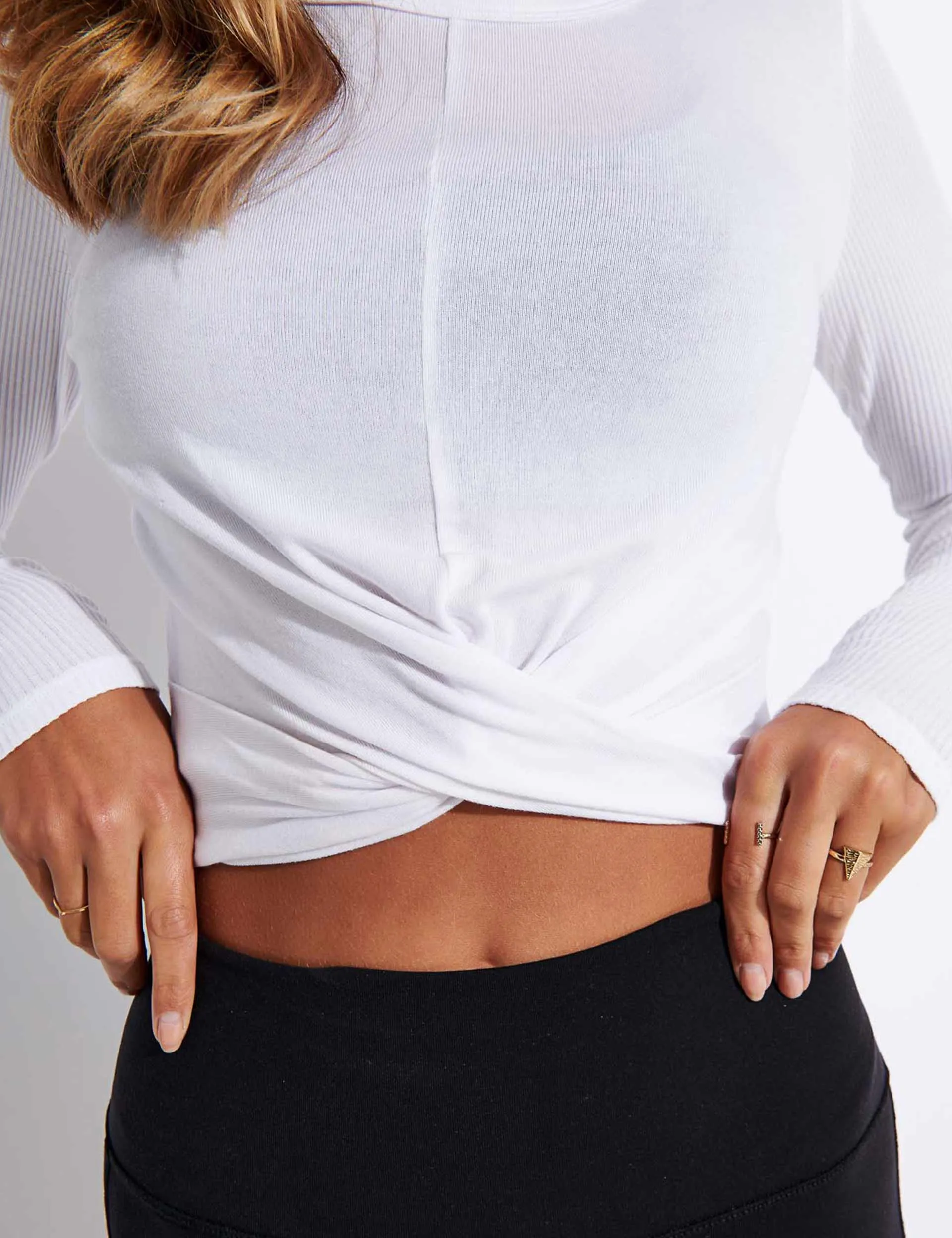 Cover Long Sleeve Top - White