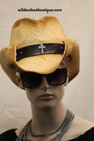 Cowgirl Hat | Cross & Leather Band