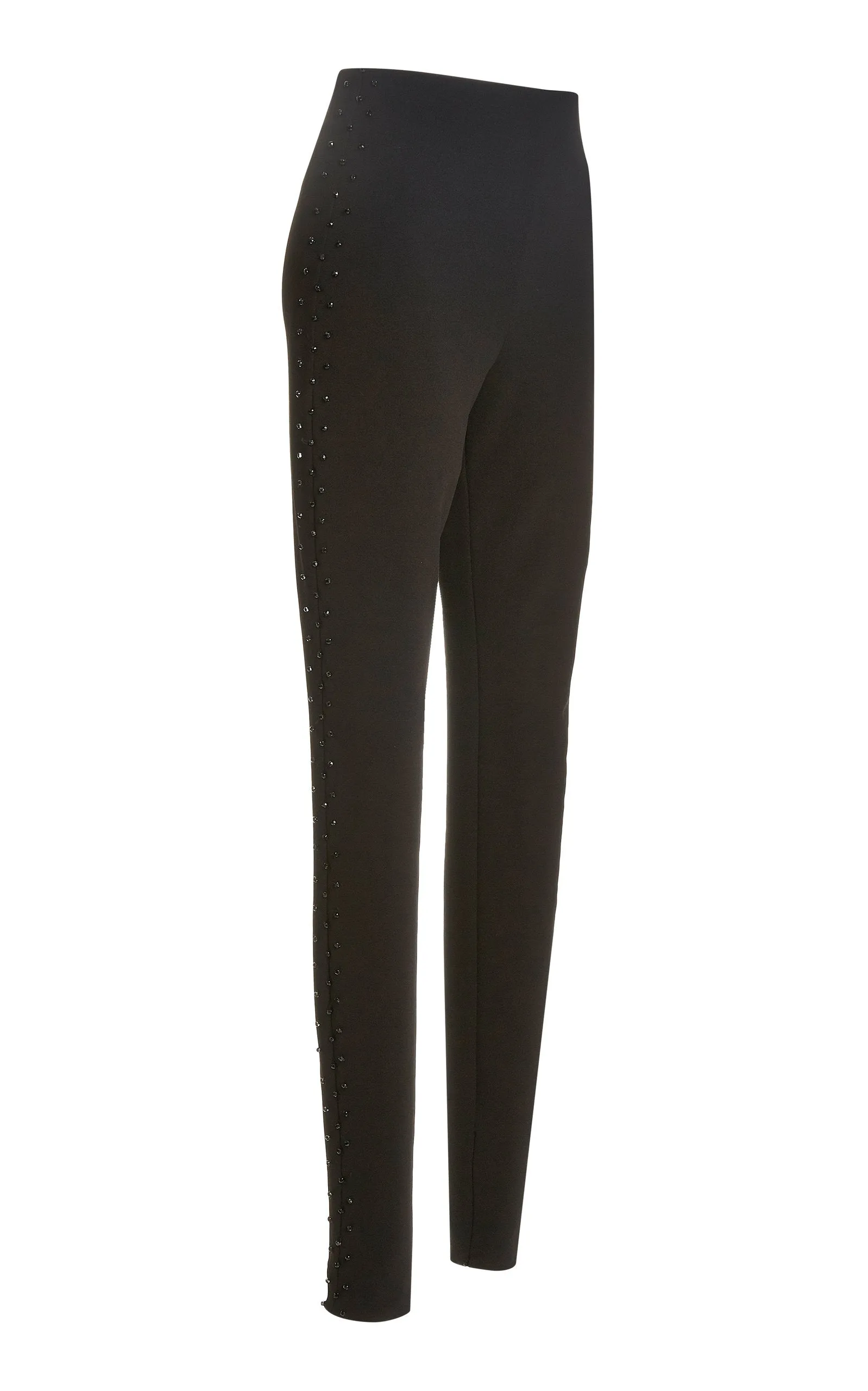 Crystal Embellished Stretchy Black Pant
