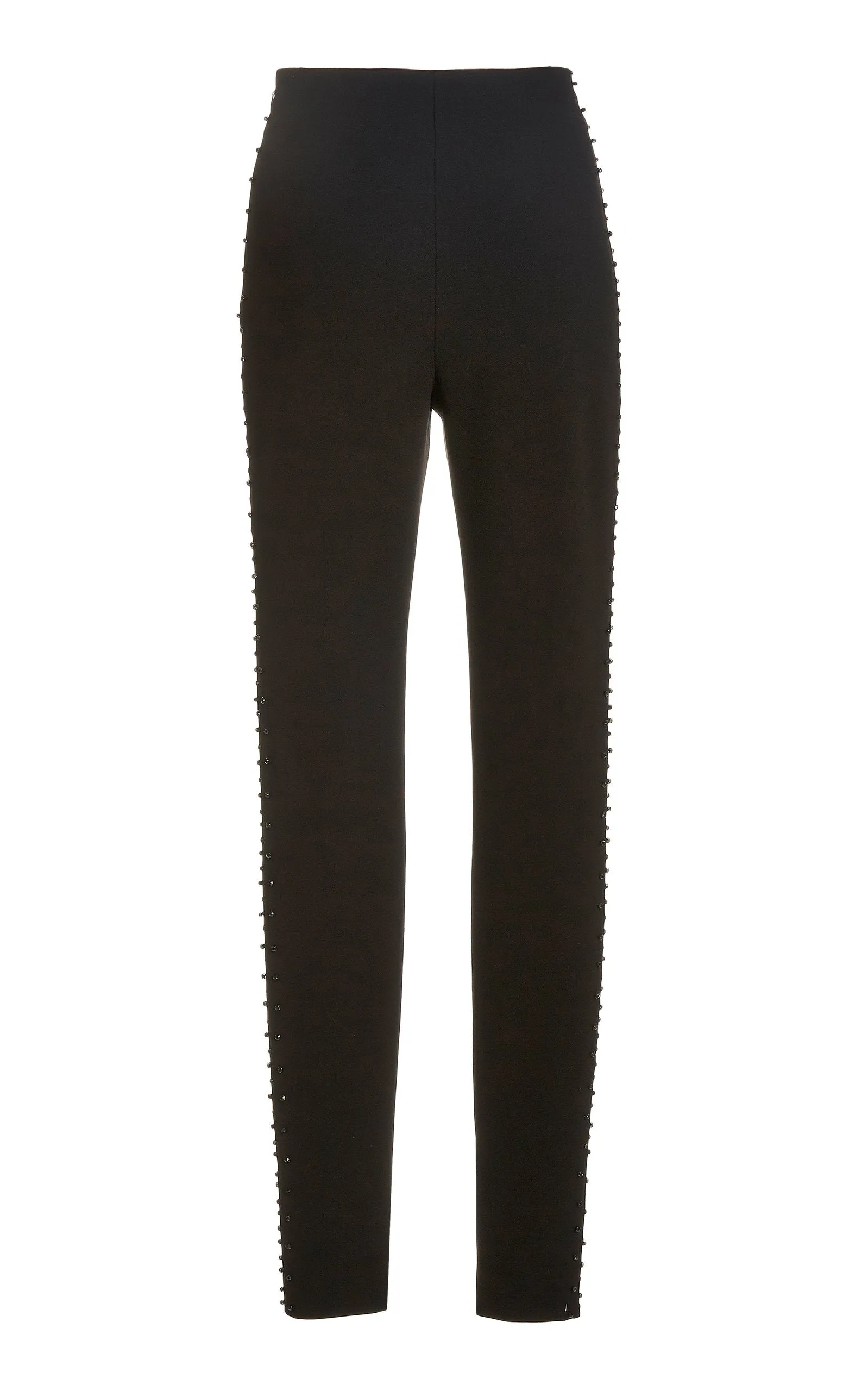 Crystal Embellished Stretchy Black Pant
