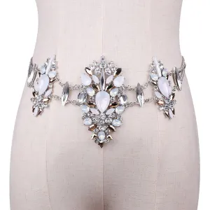Crystal studded waist belt