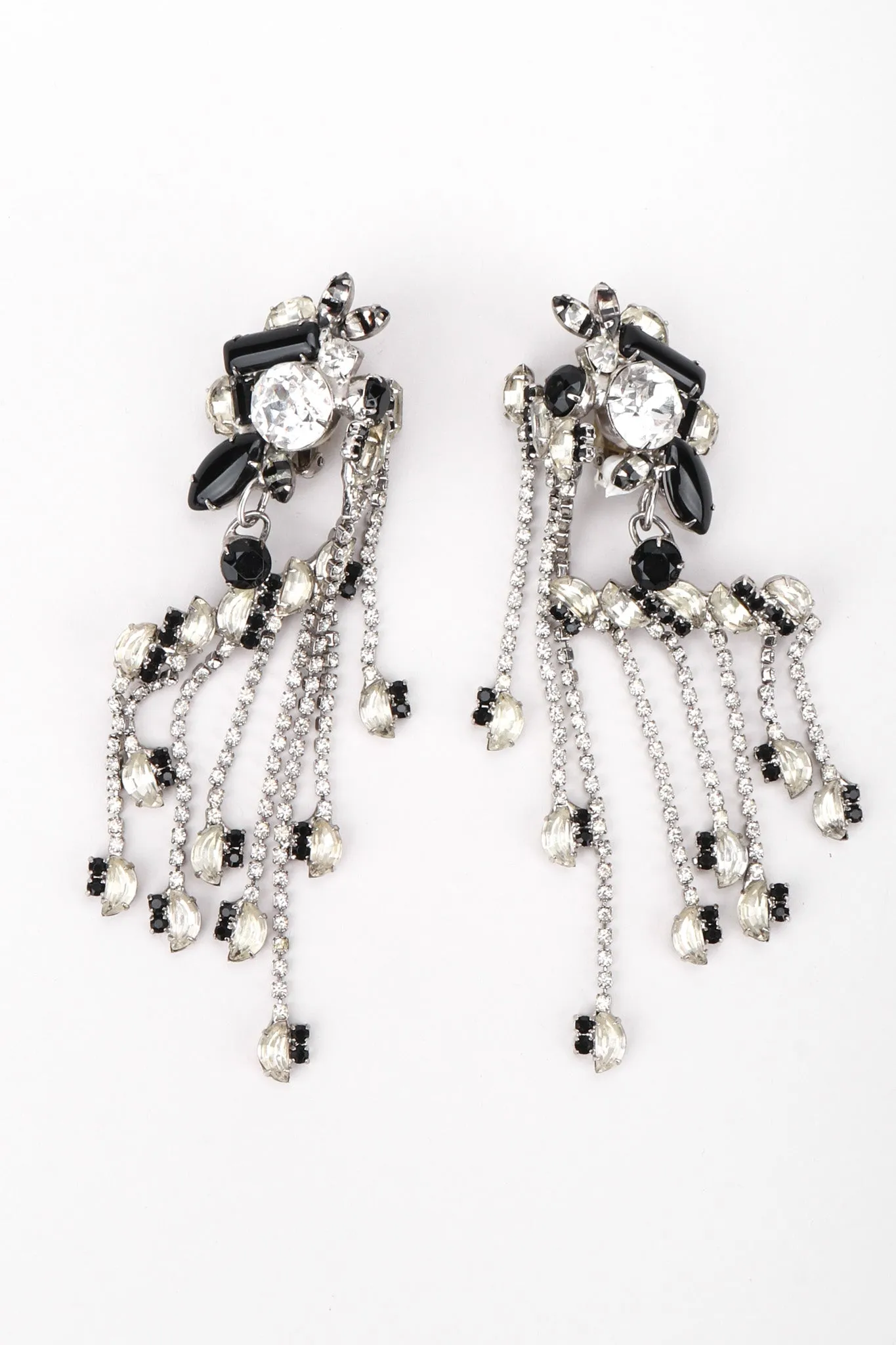 Crystal Waterfall Fringe Earrings