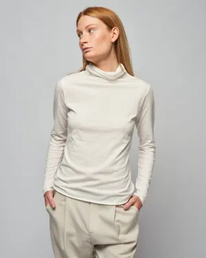 cut&sew turtleneck - off white