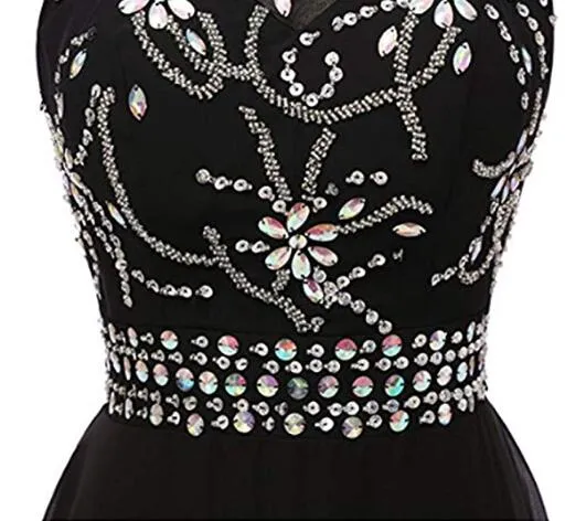 Cute Halter Beaded Knee Length Homecoming Dress, Short Prom Dress
