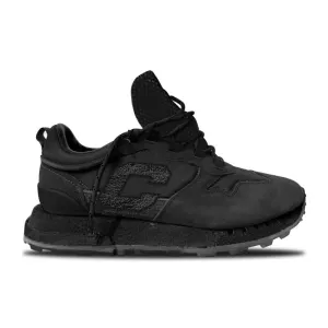 Cutty Men Ty30A Atlanta Suede & Mesh Runner - Black