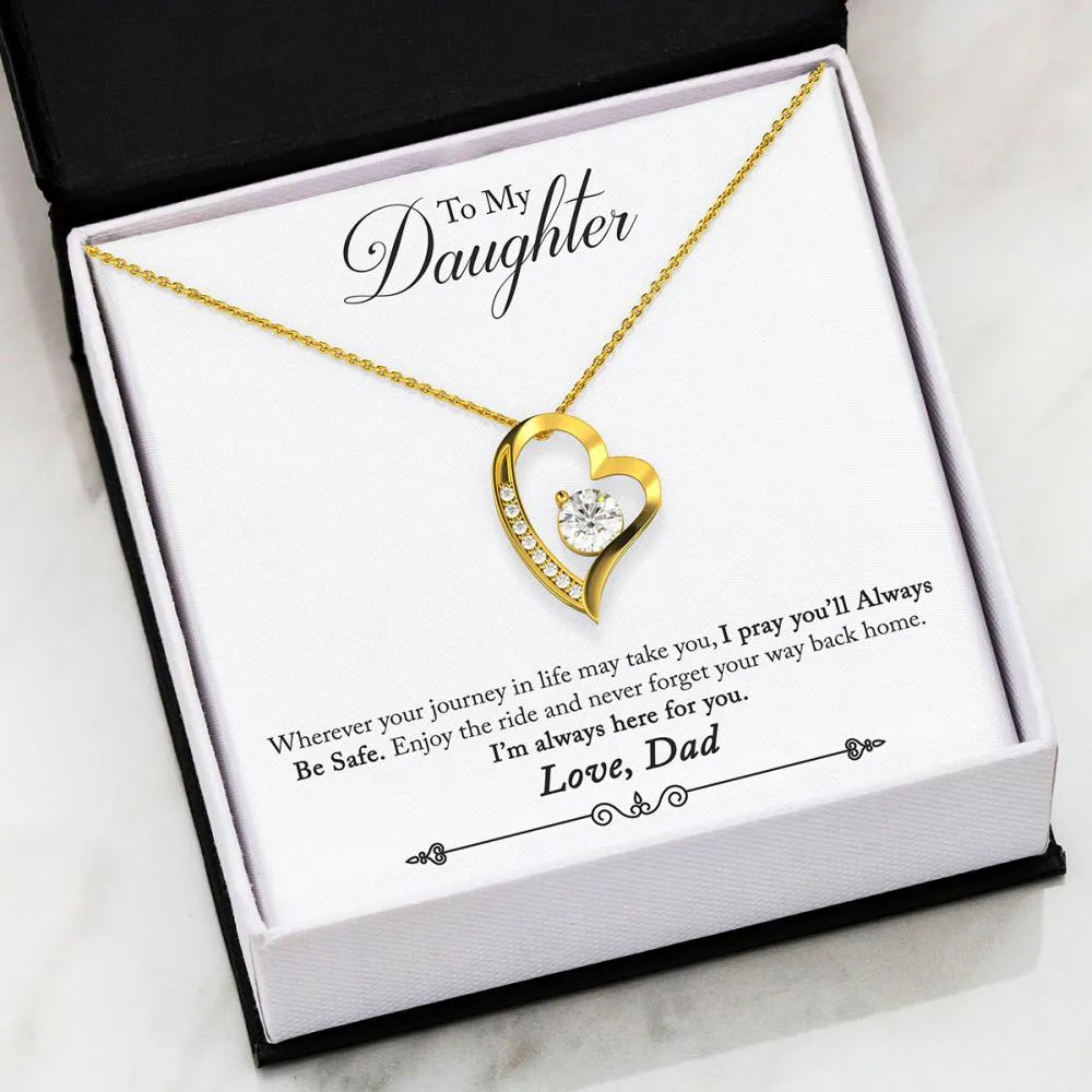 Dad to Daughter Safe Love Necklace