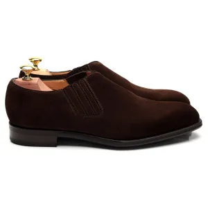 Dark Brown Suede Lazyman Slip On Loafers UK 7.5 E