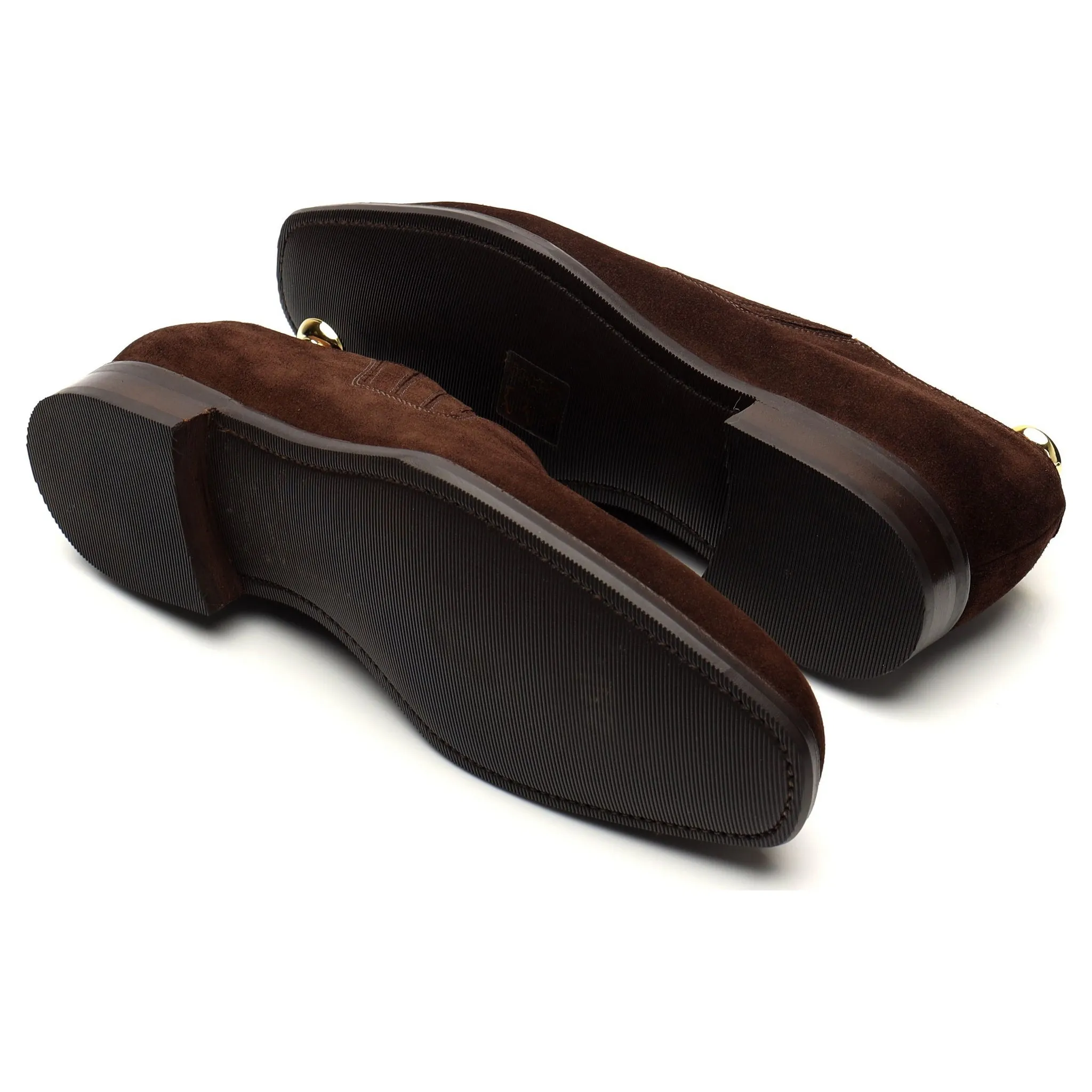 Dark Brown Suede Lazyman Slip On Loafers UK 7.5 E