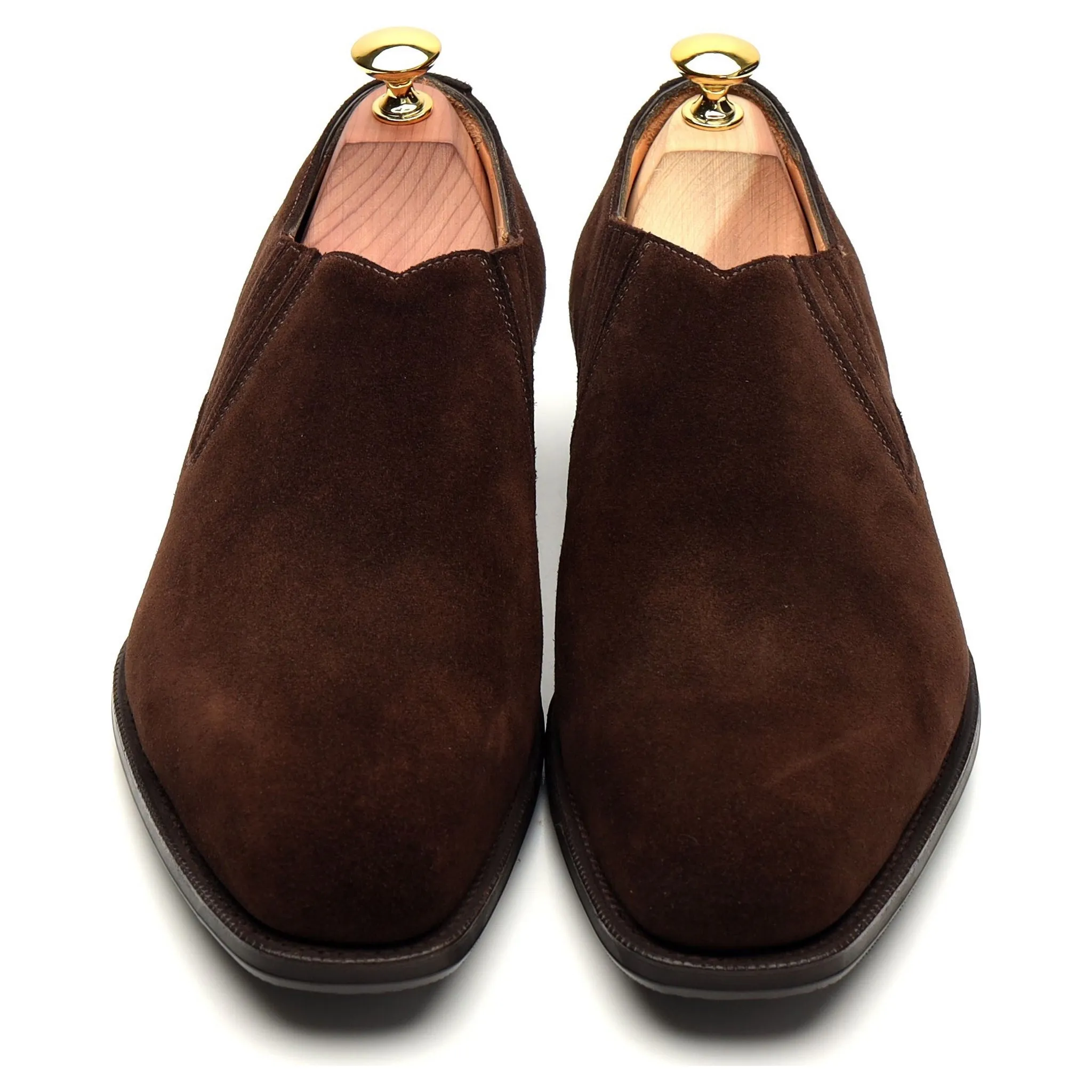 Dark Brown Suede Lazyman Slip On Loafers UK 7.5 E