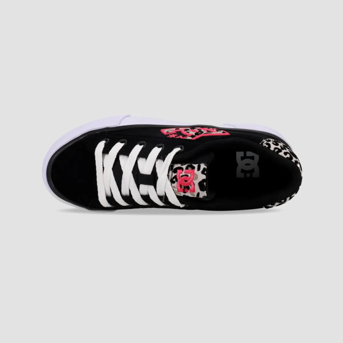 DC Chelsea Platform Shoes - Black/Crazy Pink Print - Womens