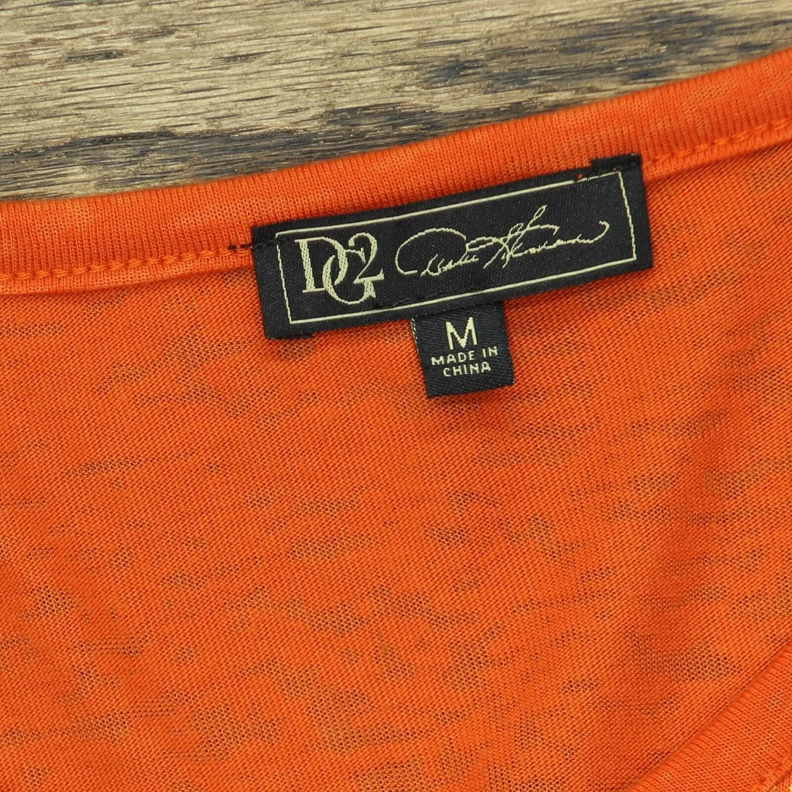 DG2 by Diane Gilman Burnout Embellished Paisley Top Rust Medium