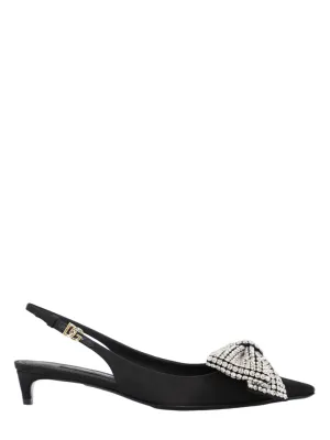 Dolce & Gabbana Slingback Heel With Rhinestone Bow
