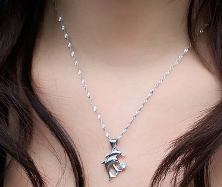 Dolphin Rhinestone Necklace