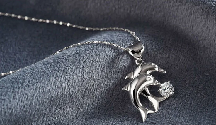 Dolphin Rhinestone Necklace