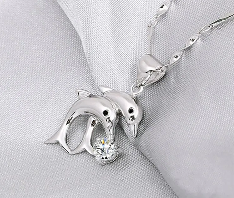 Dolphin Rhinestone Necklace