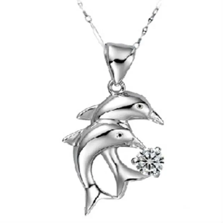 Dolphin Rhinestone Necklace