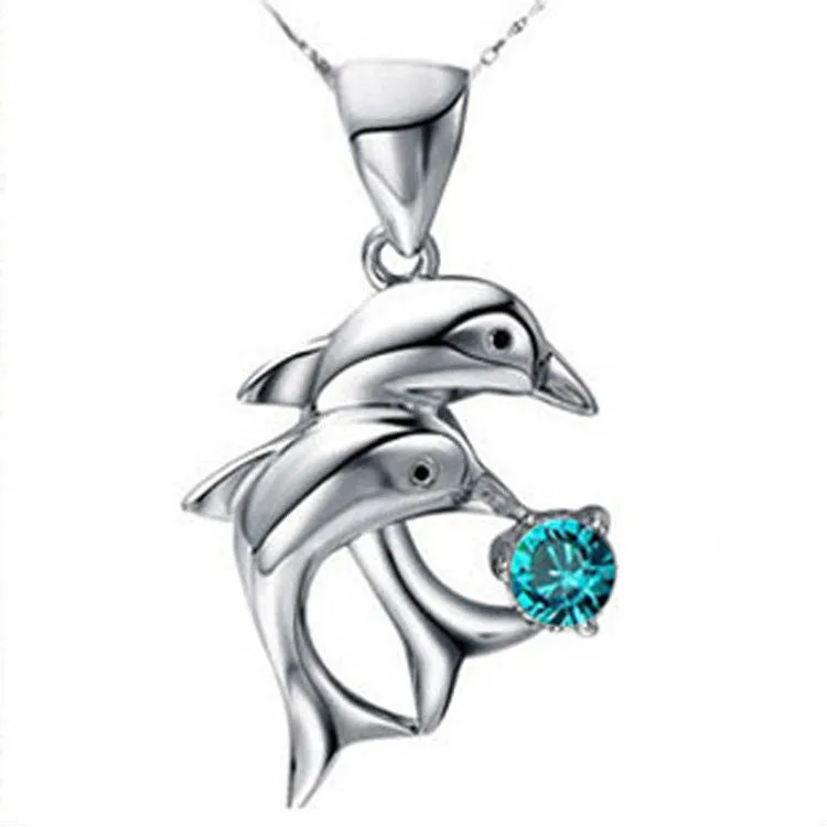 Dolphin Rhinestone Necklace