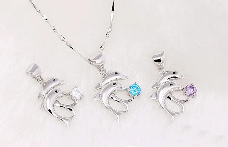Dolphin Rhinestone Necklace