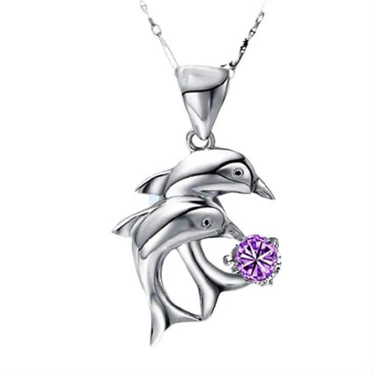 Dolphin Rhinestone Necklace