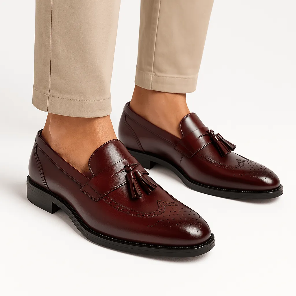 Domoir | Classic Leather Tassel Loafers