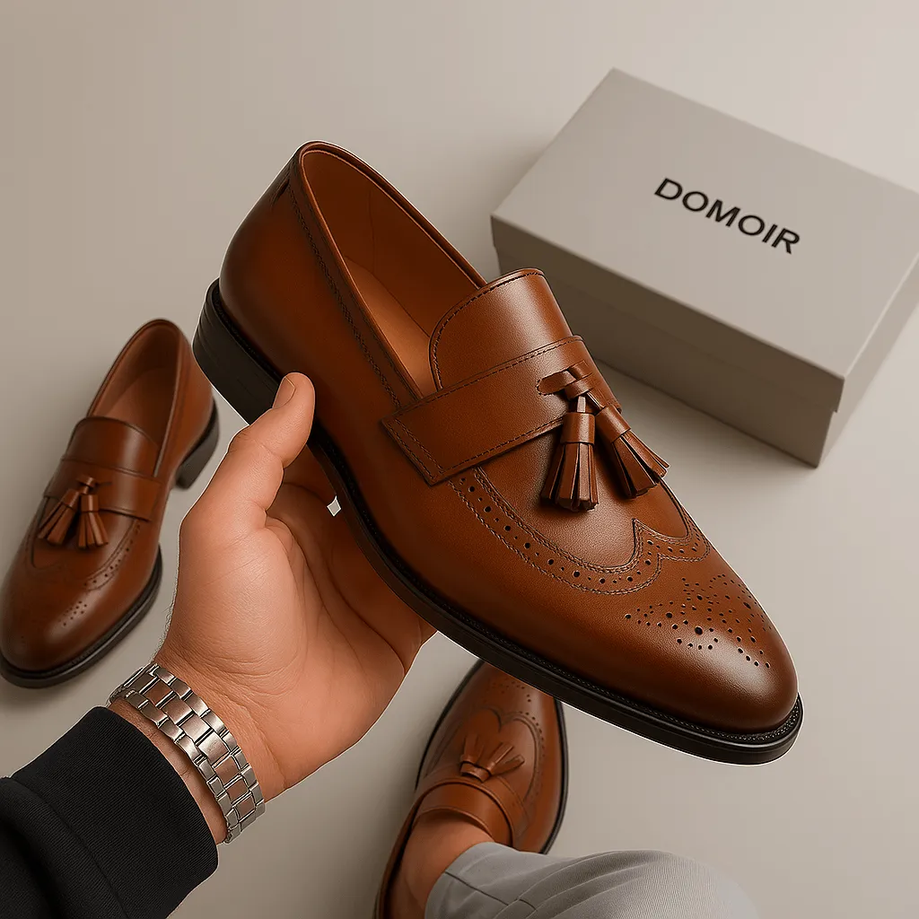 Domoir | Classic Leather Tassel Loafers