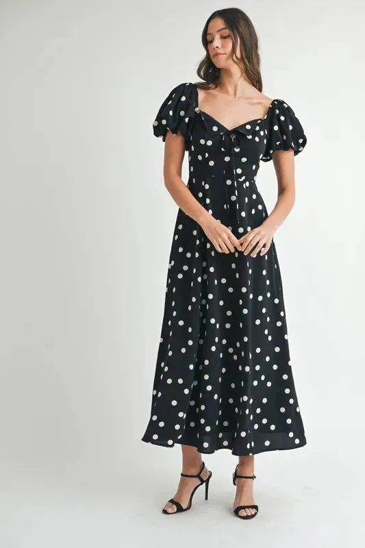 DOTTED DARLING MINI DRESS