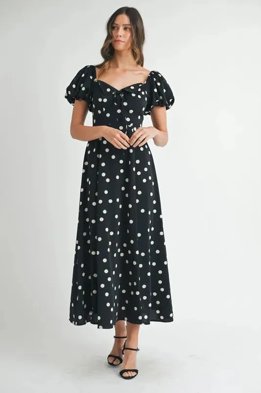DOTTED DARLING MINI DRESS