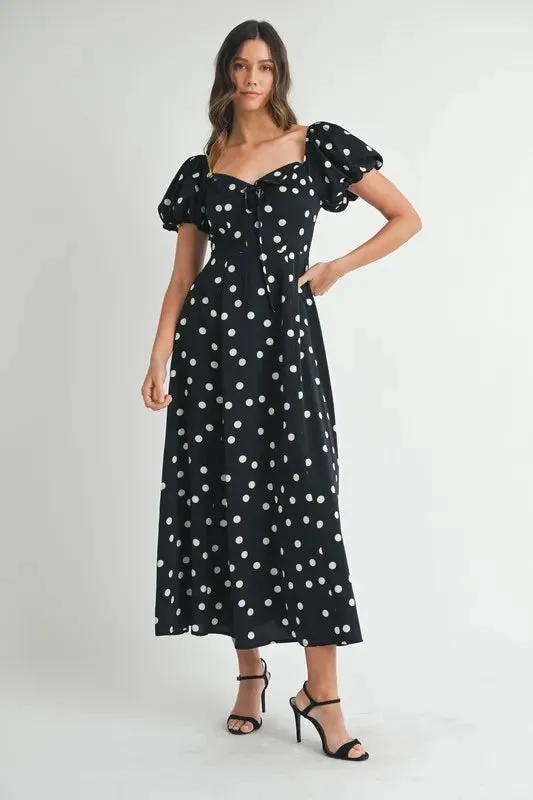 DOTTED DARLING MINI DRESS