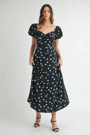 DOTTED DARLING MINI DRESS