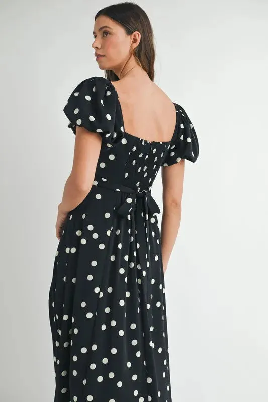 DOTTED DARLING MINI DRESS
