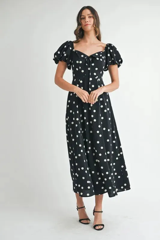 DOTTED DARLING MINI DRESS