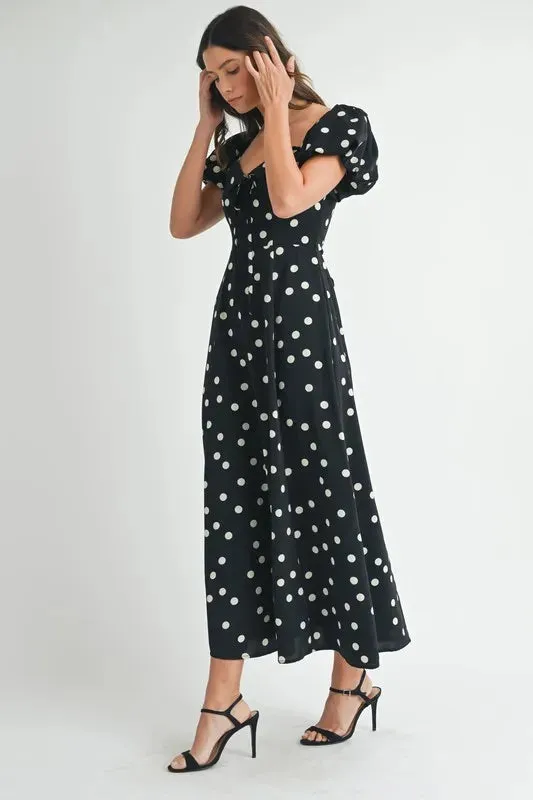 DOTTED DARLING MINI DRESS