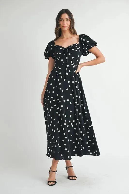 DOTTED DARLING MINI DRESS