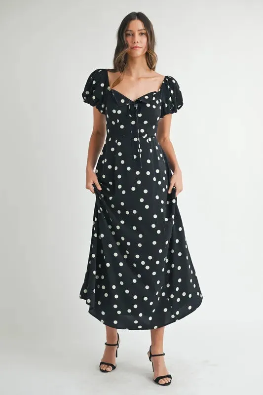 DOTTED DARLING MINI DRESS