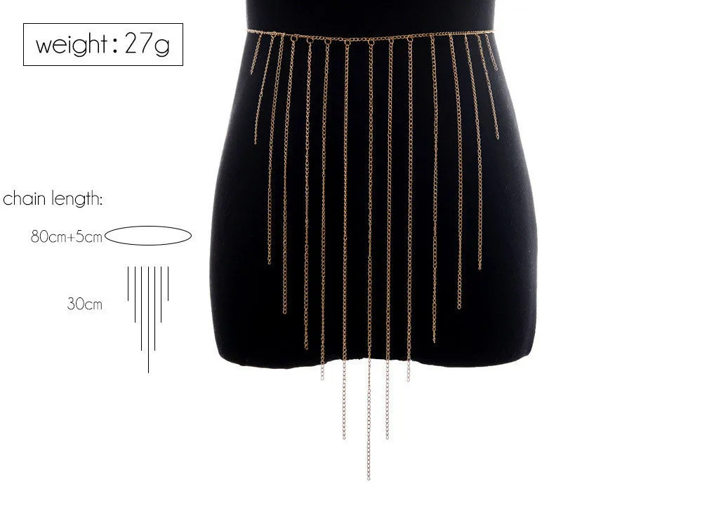 Draped belly chain