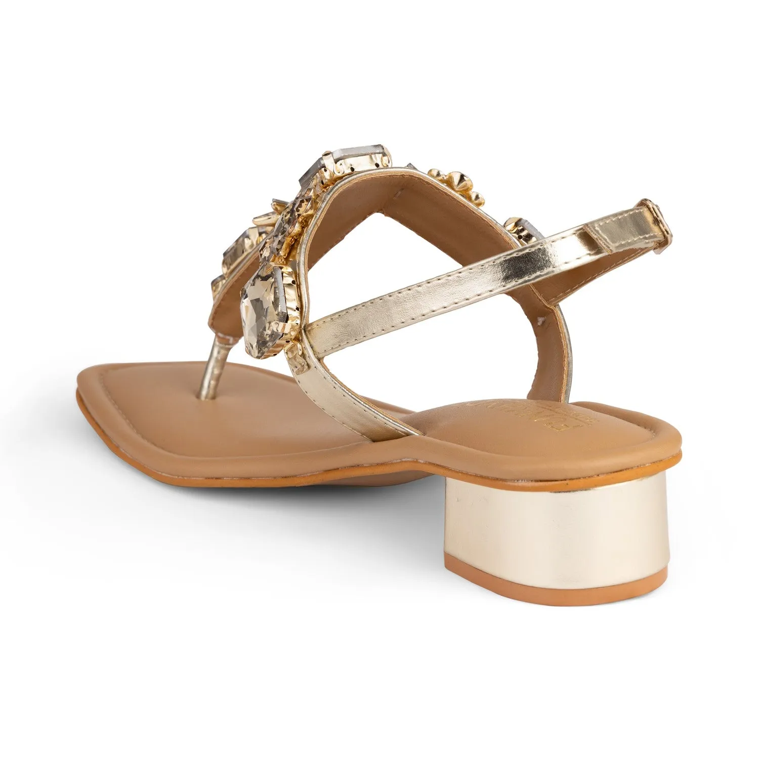 DREAM Heels - Gold Embellished Sandals