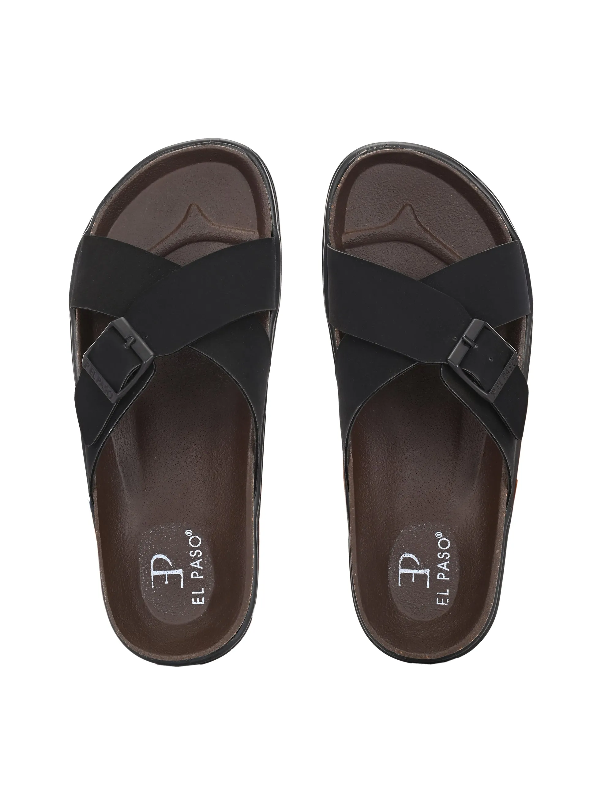 El Paso Women Open Toe Flats with Buckles