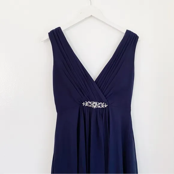 Eliza J Embellished High/Low Chiffon Dress Size 6 Nwot