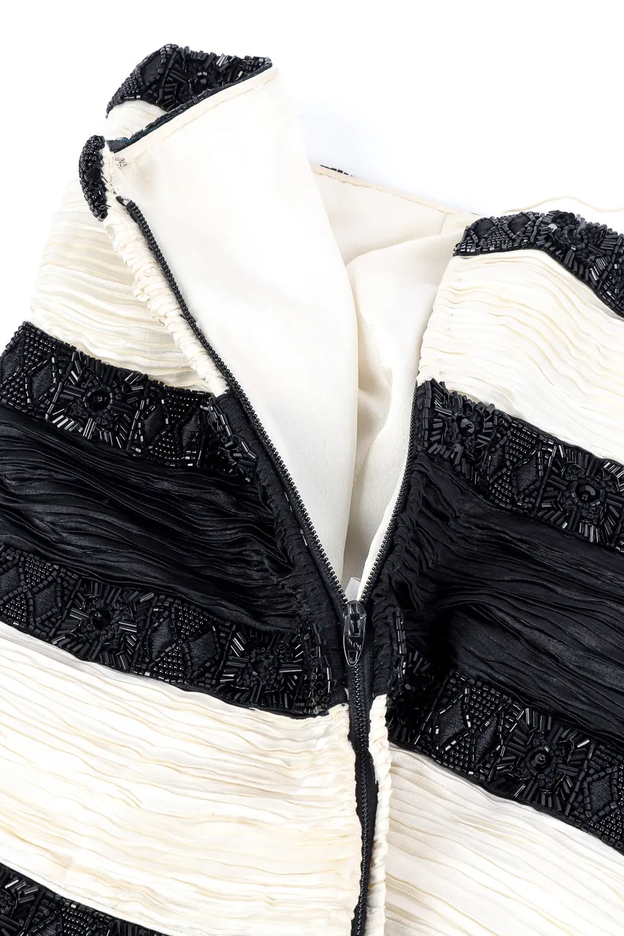 Embellished Plisse Strapless Dress