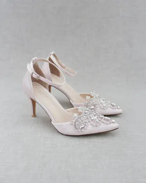 Embellished Rhinestones Evening Heel