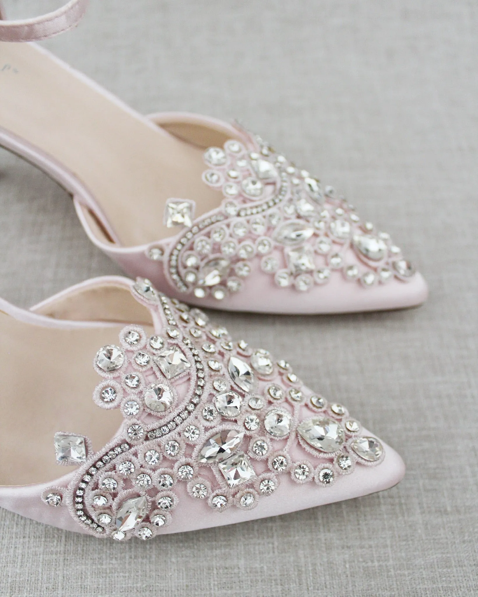 Embellished Rhinestones Evening Heel