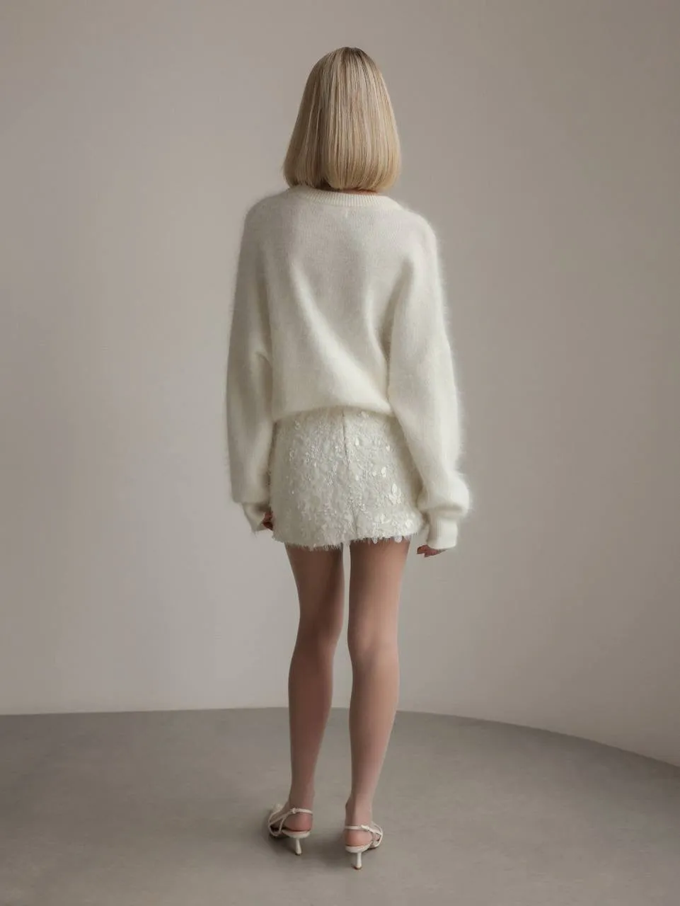 Embellished Sequin Mini Skirt