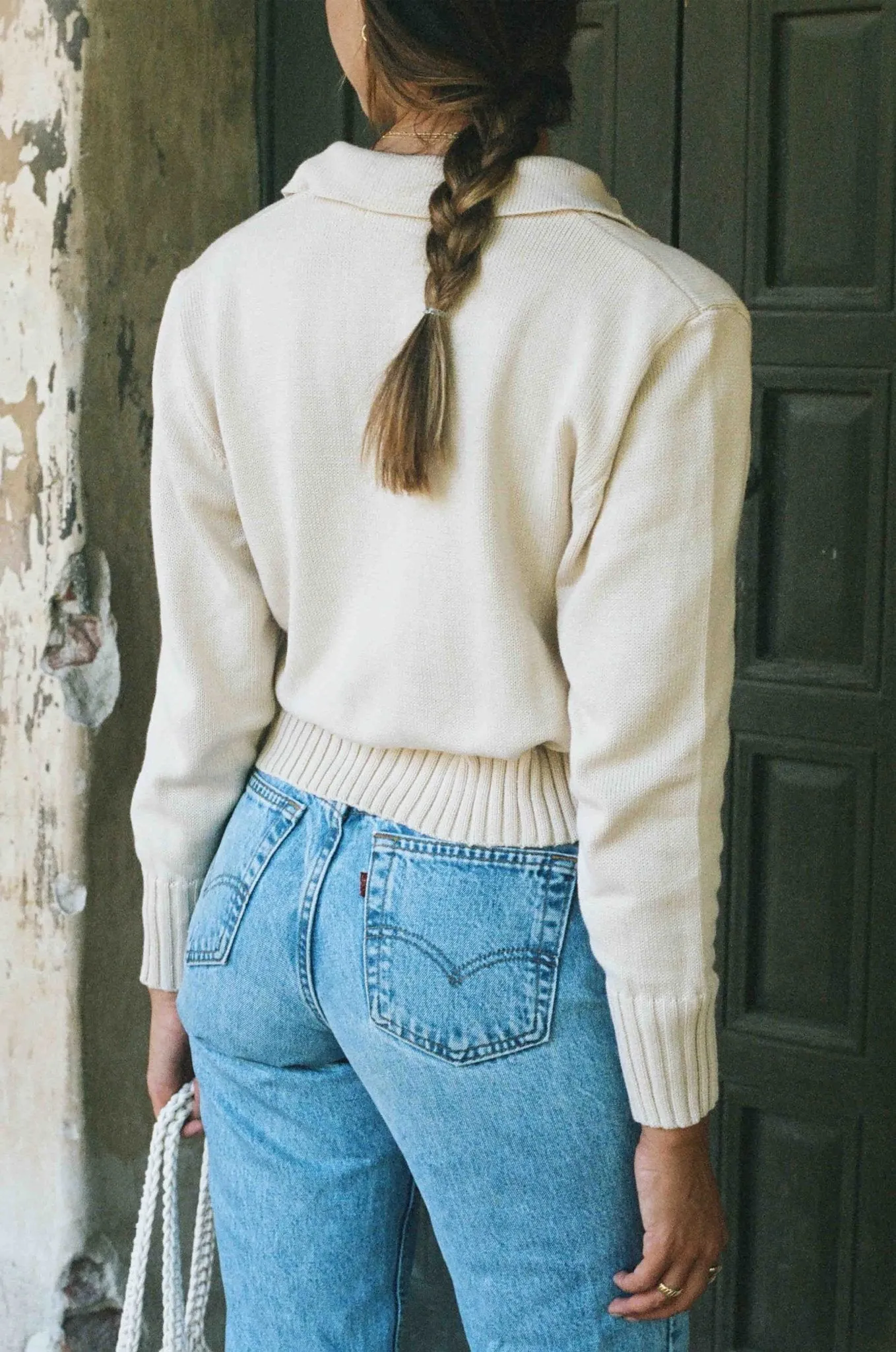 Emmit Sweater - Tan Knit Collared Sweater