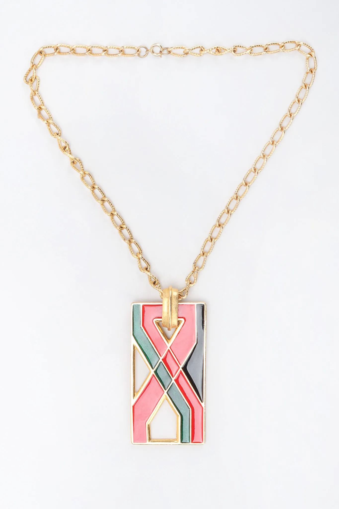 Enamel X Plate Pendant