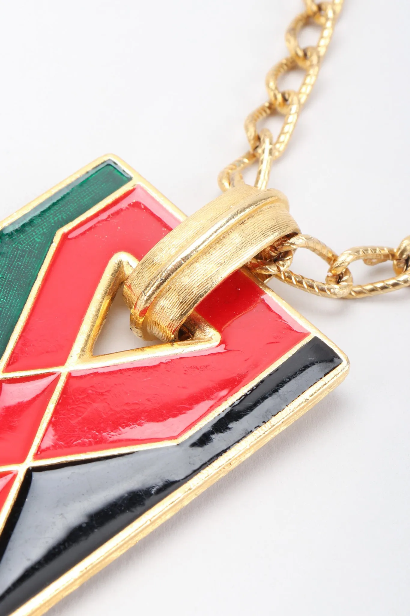 Enamel X Plate Pendant