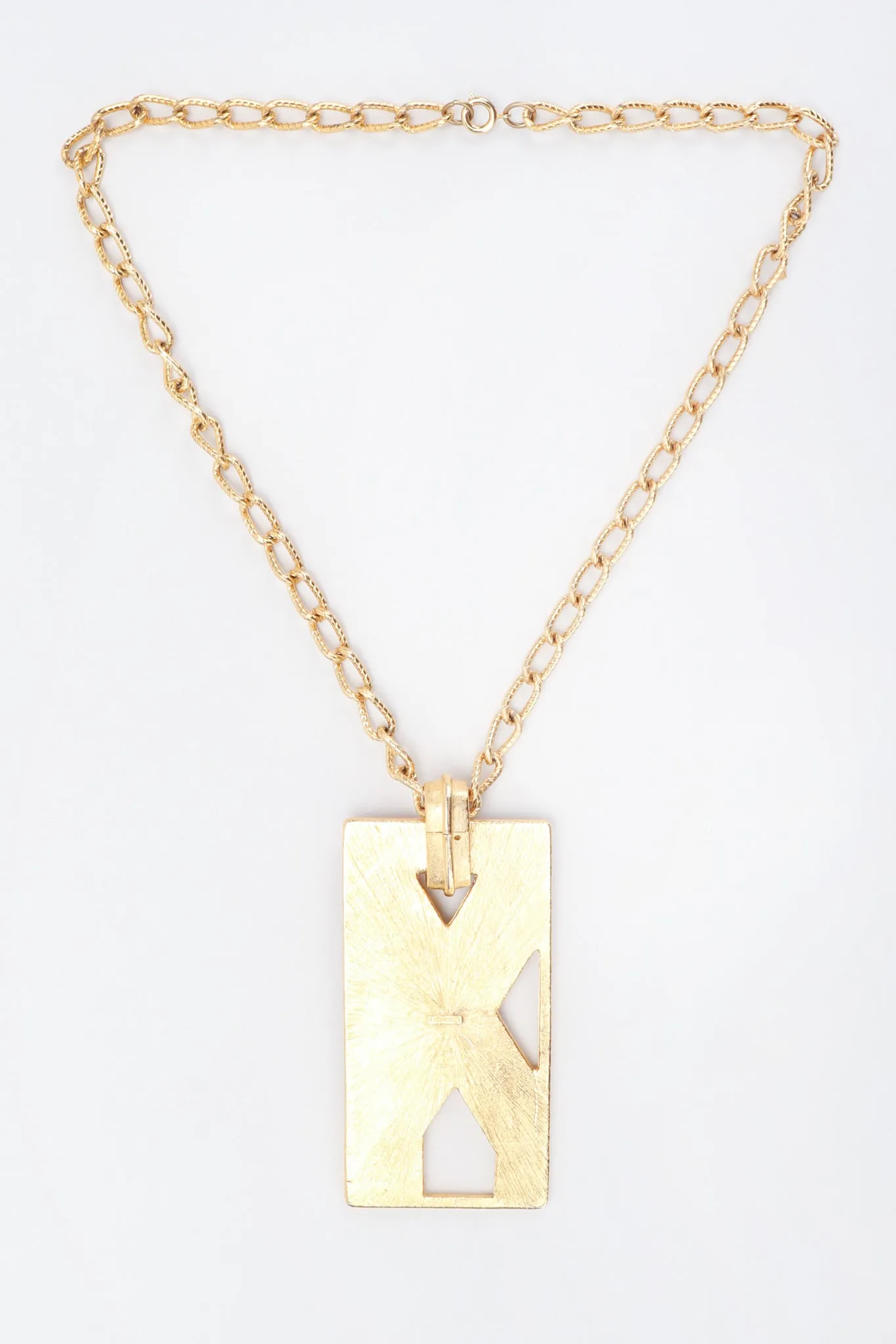 Enamel X Plate Pendant